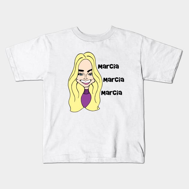 Marcia, Marcia, Marcia Kids T-Shirt by cartoonistguy